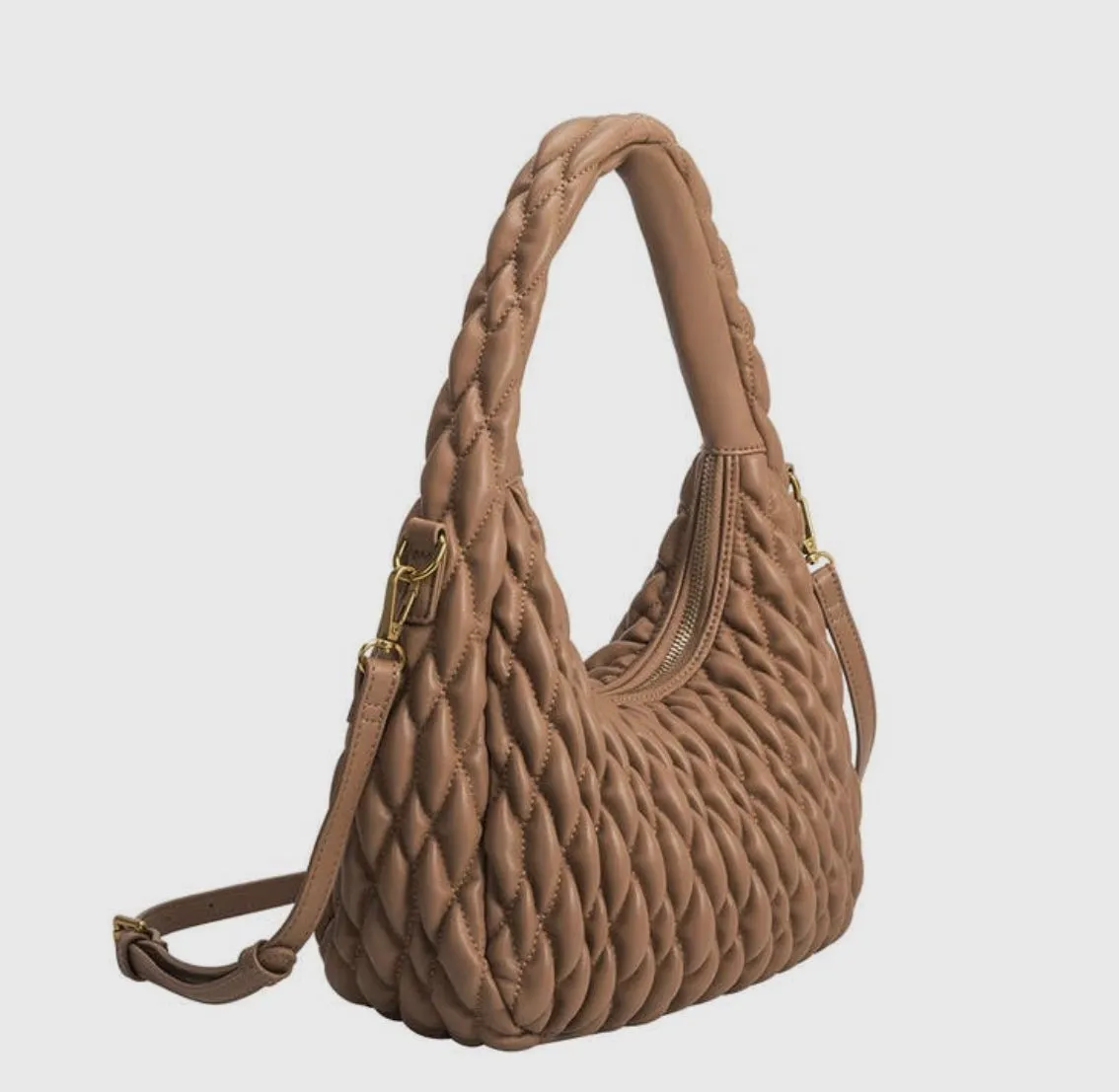 Modern Quilted Hobo Bag