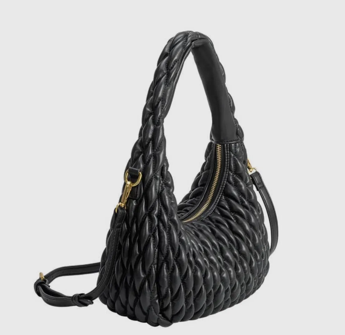 Modern Quilted Hobo Bag