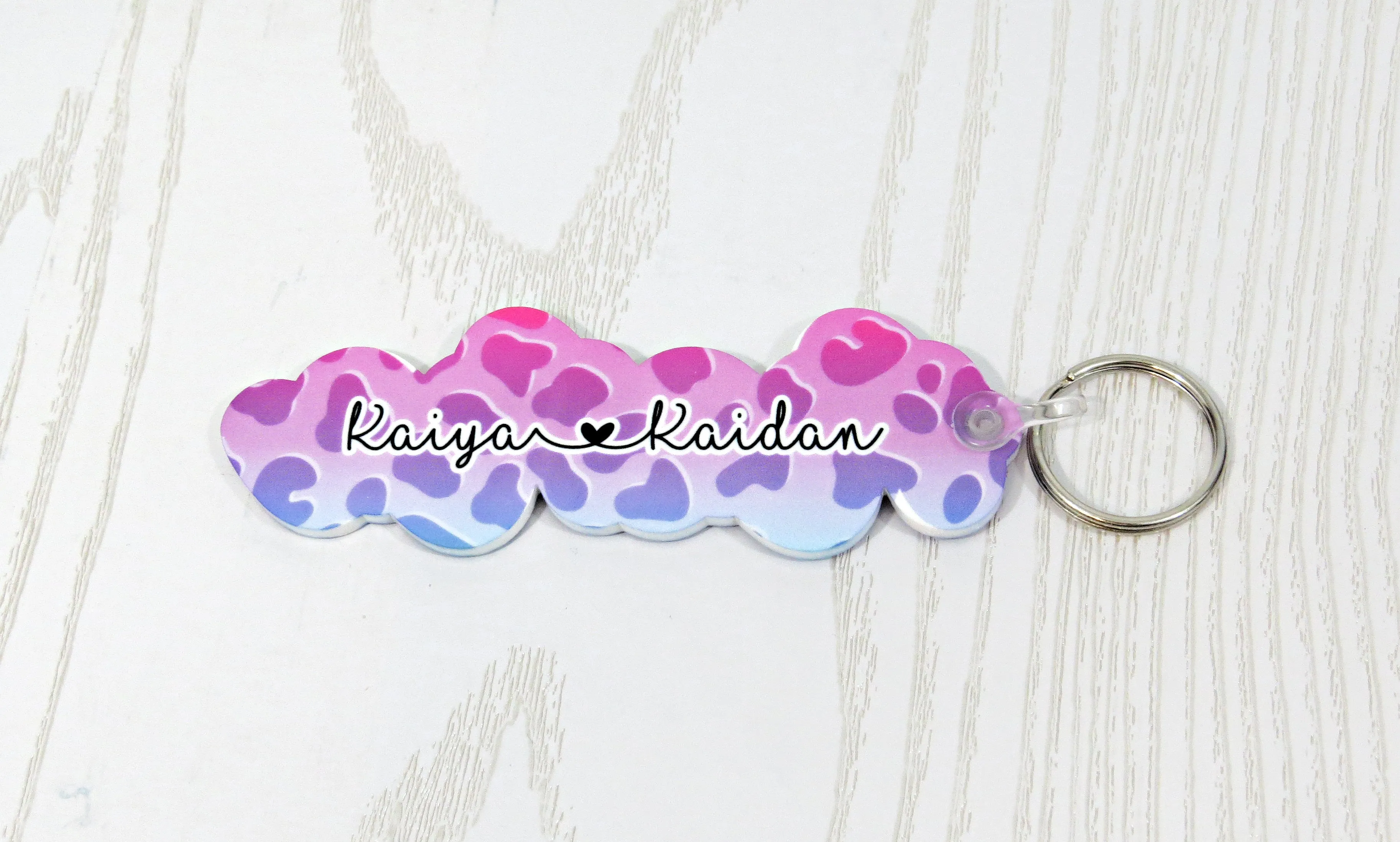 Mom Keychain Personalized with Kids Names - Rainbow Cheetah Print Keychain - Grandma - Mama - Mommy - Nana - Grandma - Mothers Day