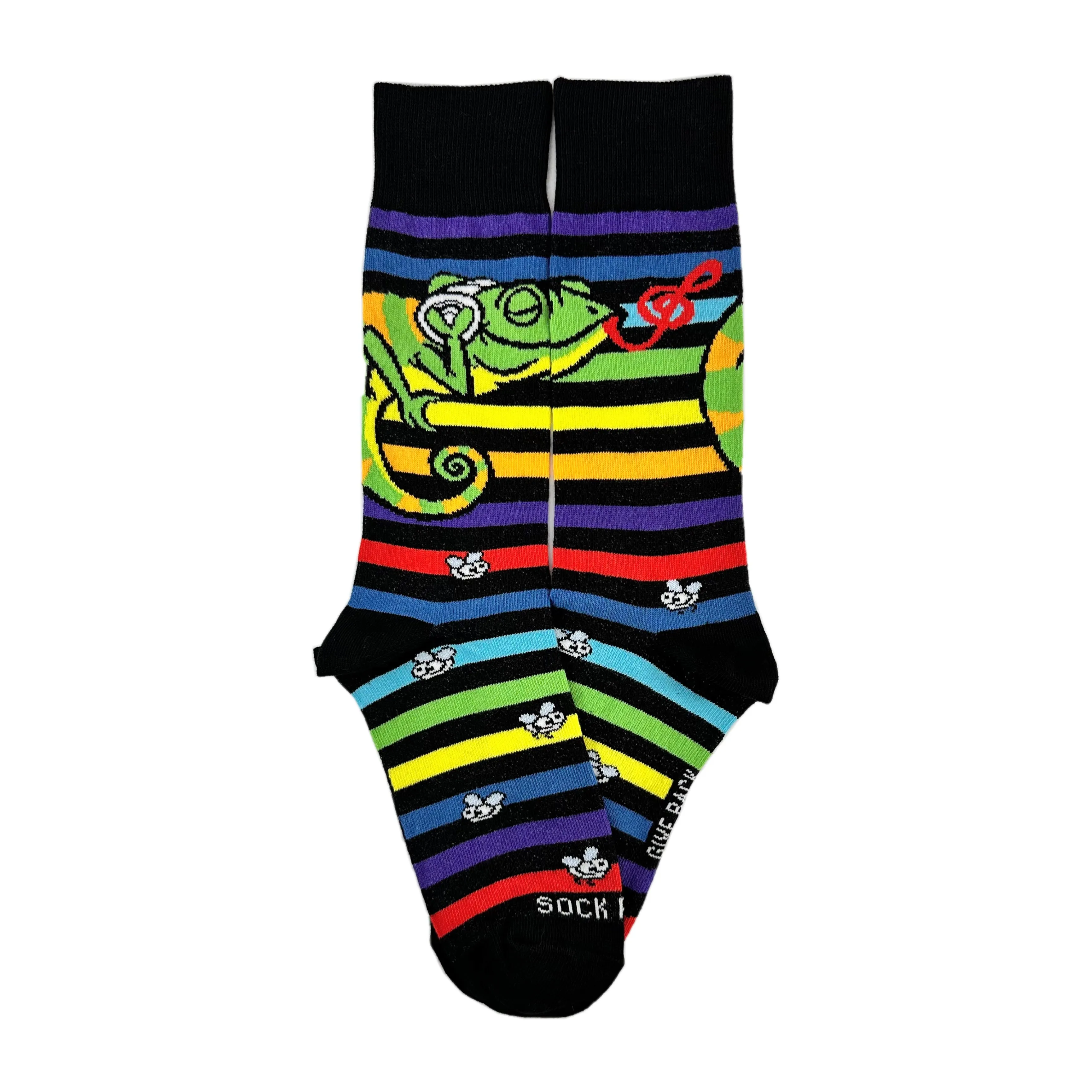 Musical Chameleon Socks from the Sock Panda (Adult Small -  Shoe Sizes 2-5)