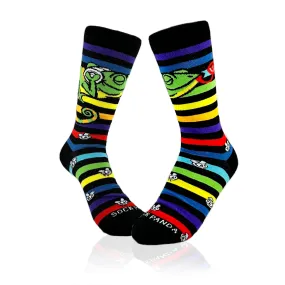 Musical Chameleon Socks from the Sock Panda (Adult Small -  Shoe Sizes 2-5)