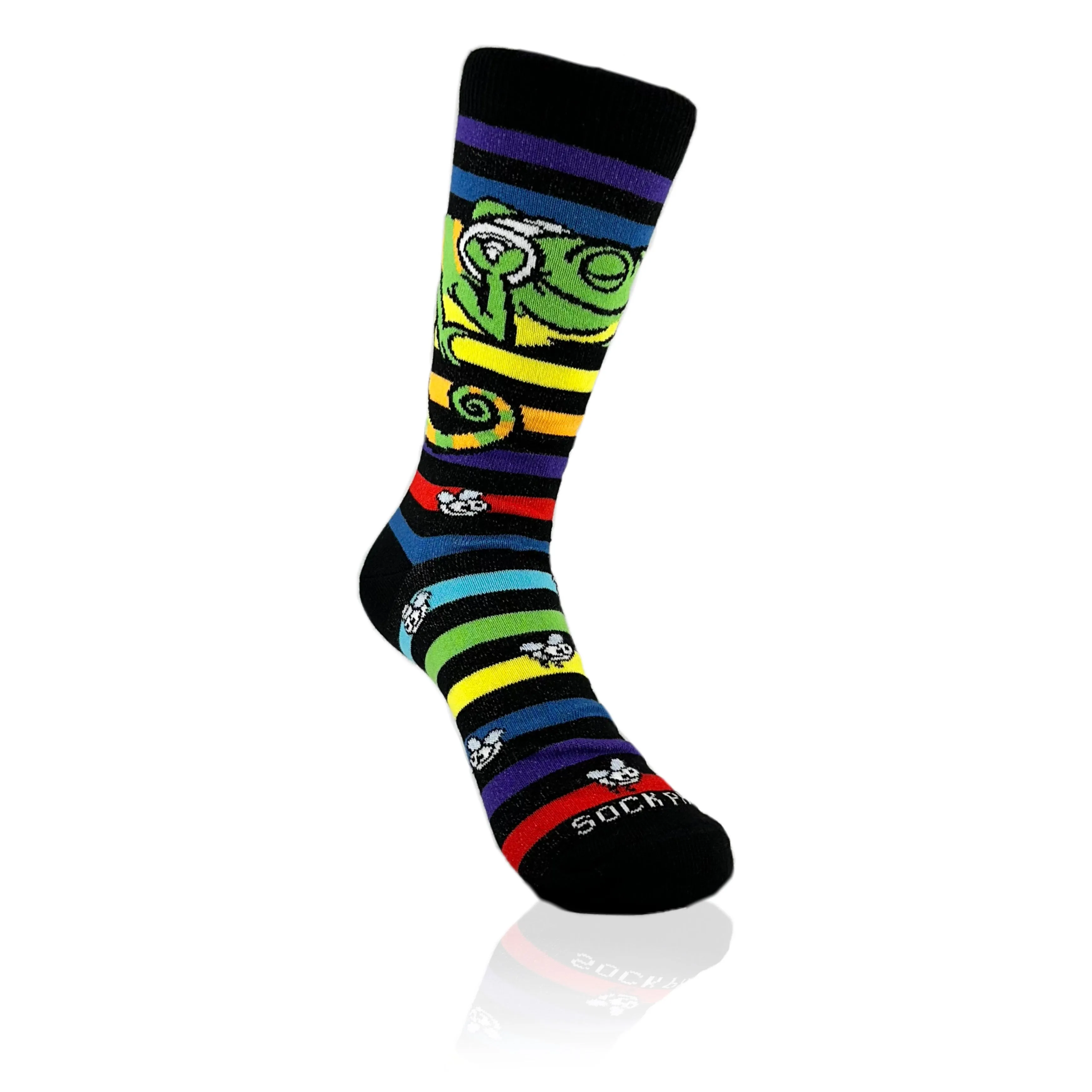 Musical Chameleon Socks from the Sock Panda (Adult Small -  Shoe Sizes 2-5)