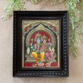 Narayan Laxmi 3D Tanjore Painting - Traditional Wall Art