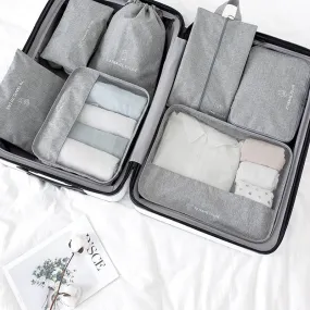 New Travel Set 7pcs/set Travel Bag Organizer Luggage Suitcase Packing Cube 2023 Shoe Clothe Storage Bags For Traveling Pouch Kit