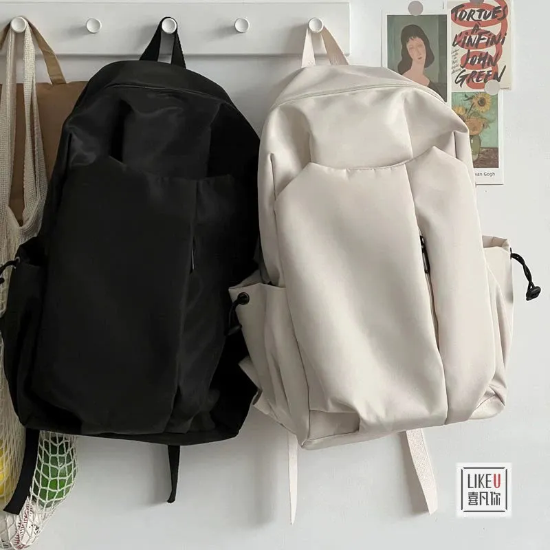 Original Solid Color Mori Campus Canvas Laptop Backpack