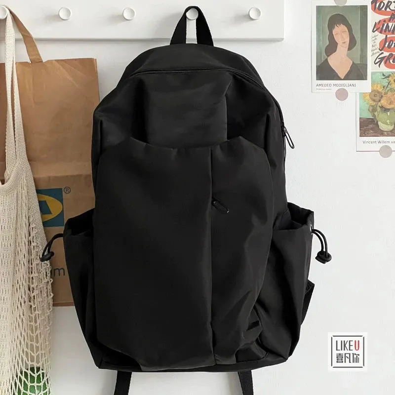 Original Solid Color Mori Campus Canvas Laptop Backpack