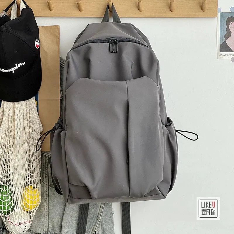 Original Solid Color Mori Campus Canvas Laptop Backpack