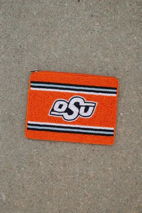 OSU Beaded 5" X 7" Pouch