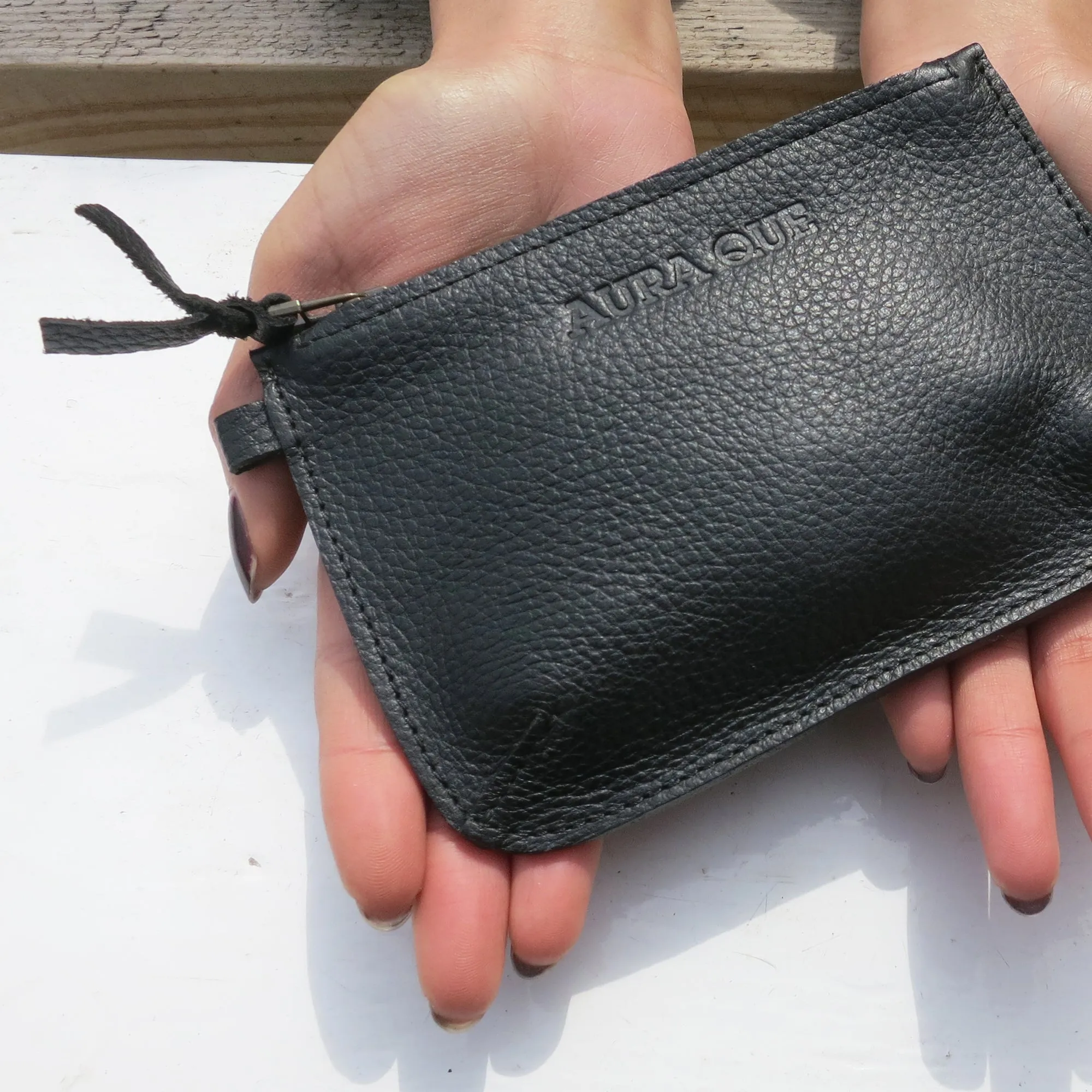 PARI Classic Leather Zip Coin Purse