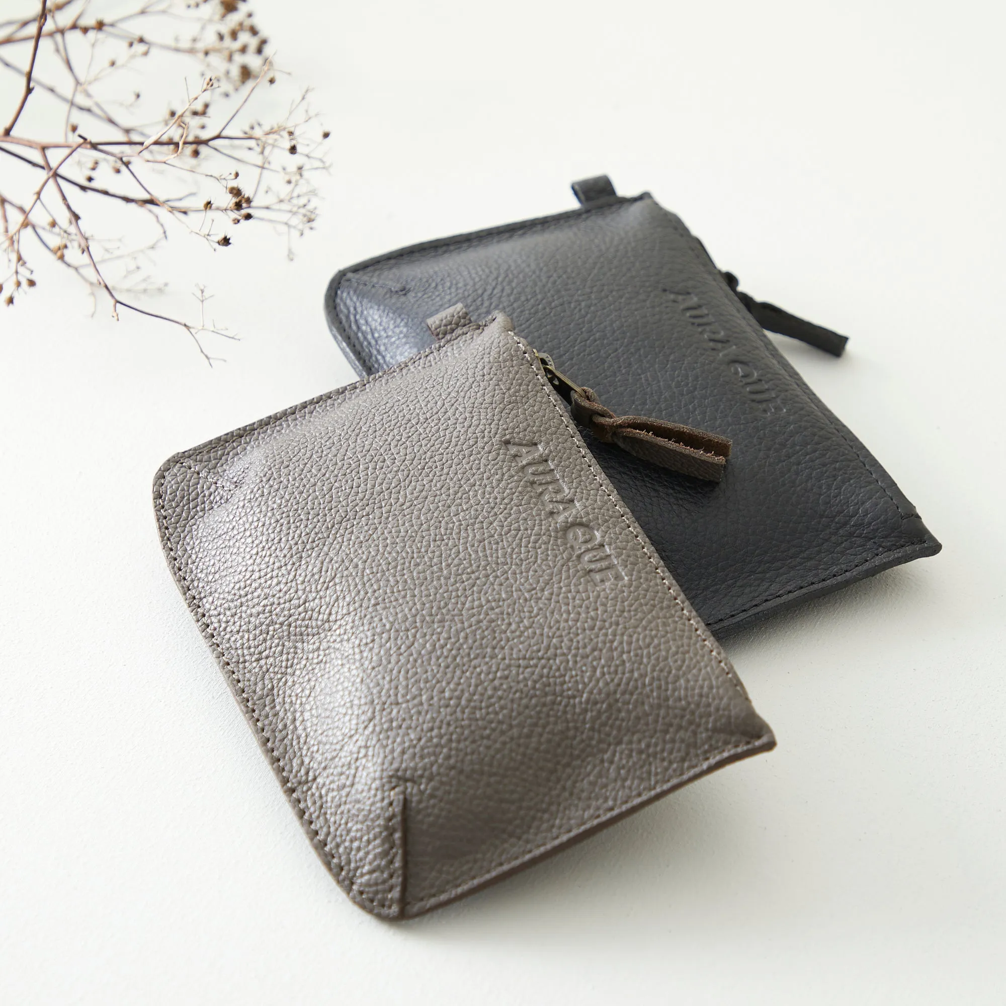 PARI Classic Leather Zip Coin Purse