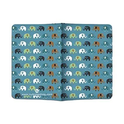 Passport Cover Travel Wallet Holder -Elephant