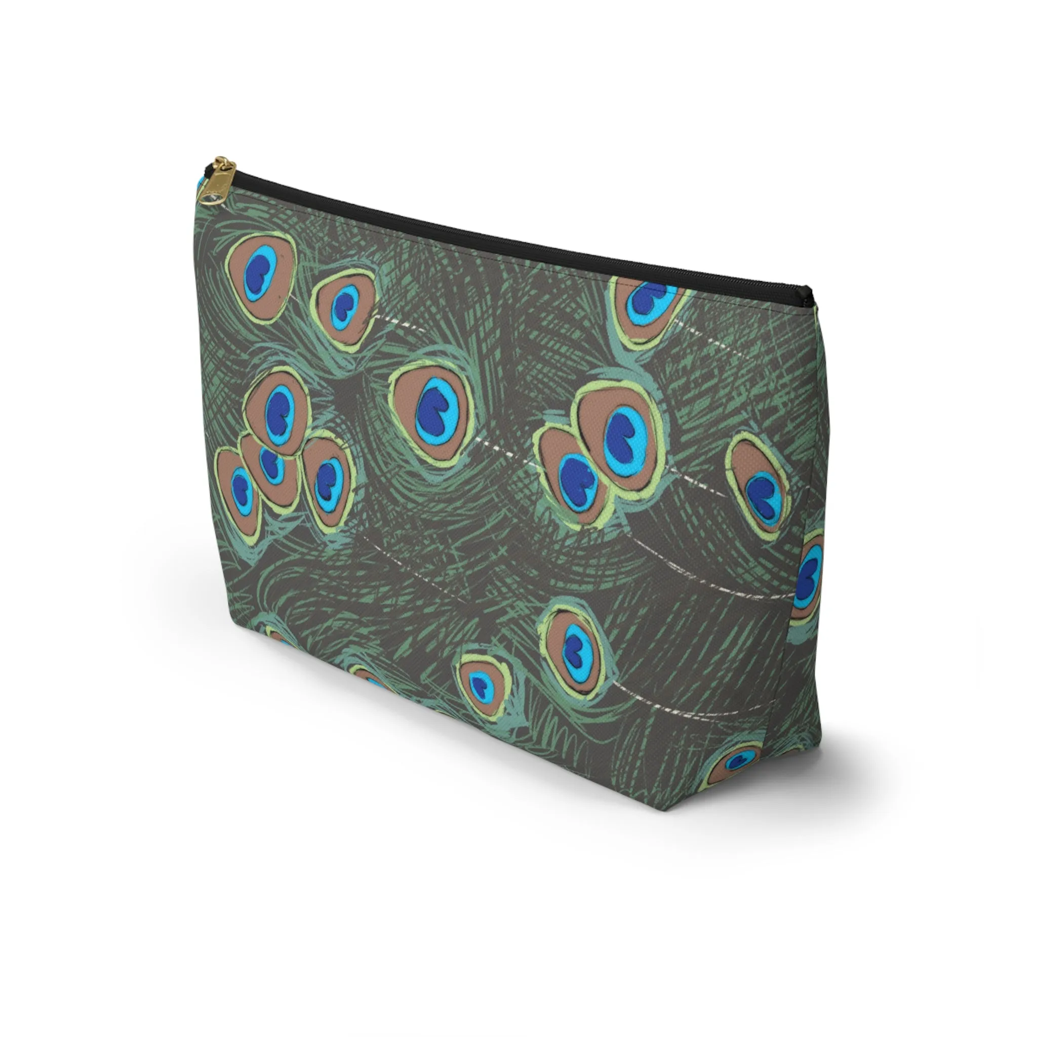 Peacock Accessory Pouch w T-bottom