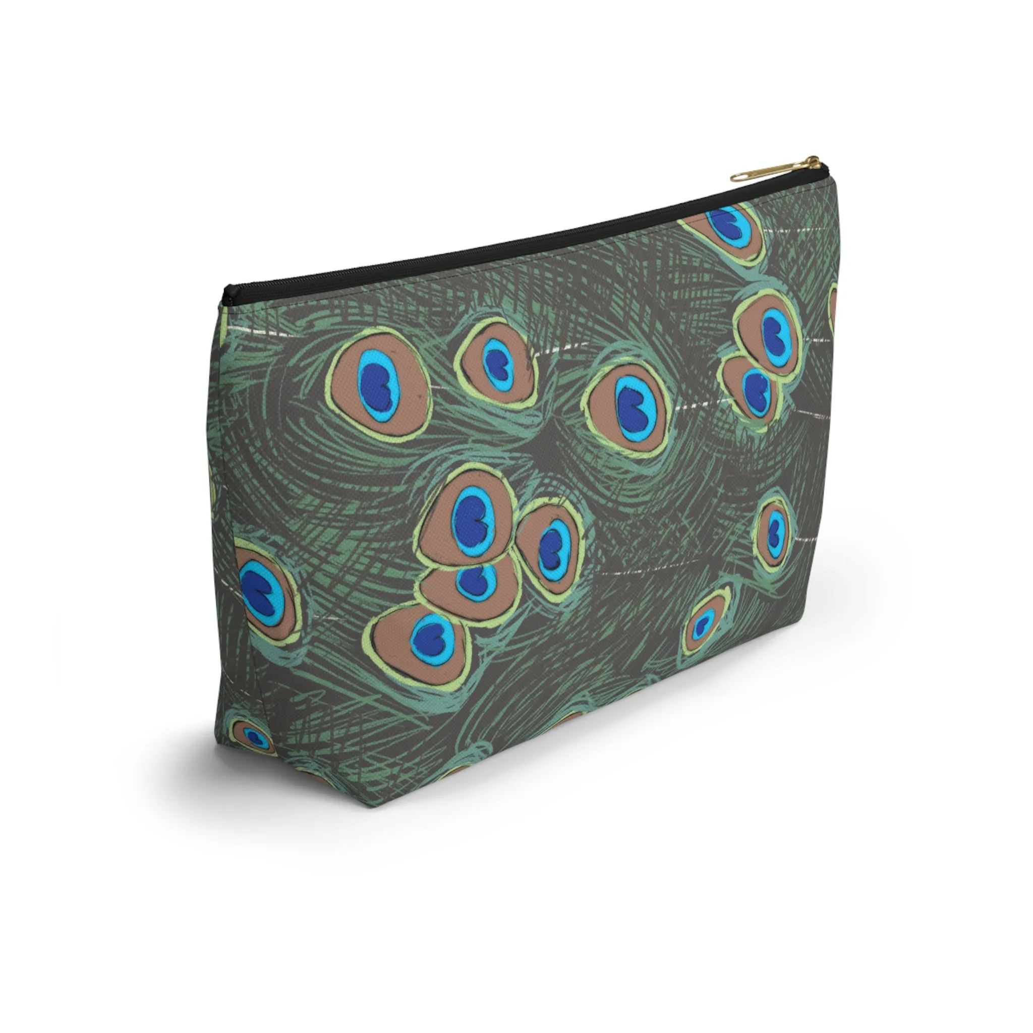 Peacock Accessory Pouch w T-bottom