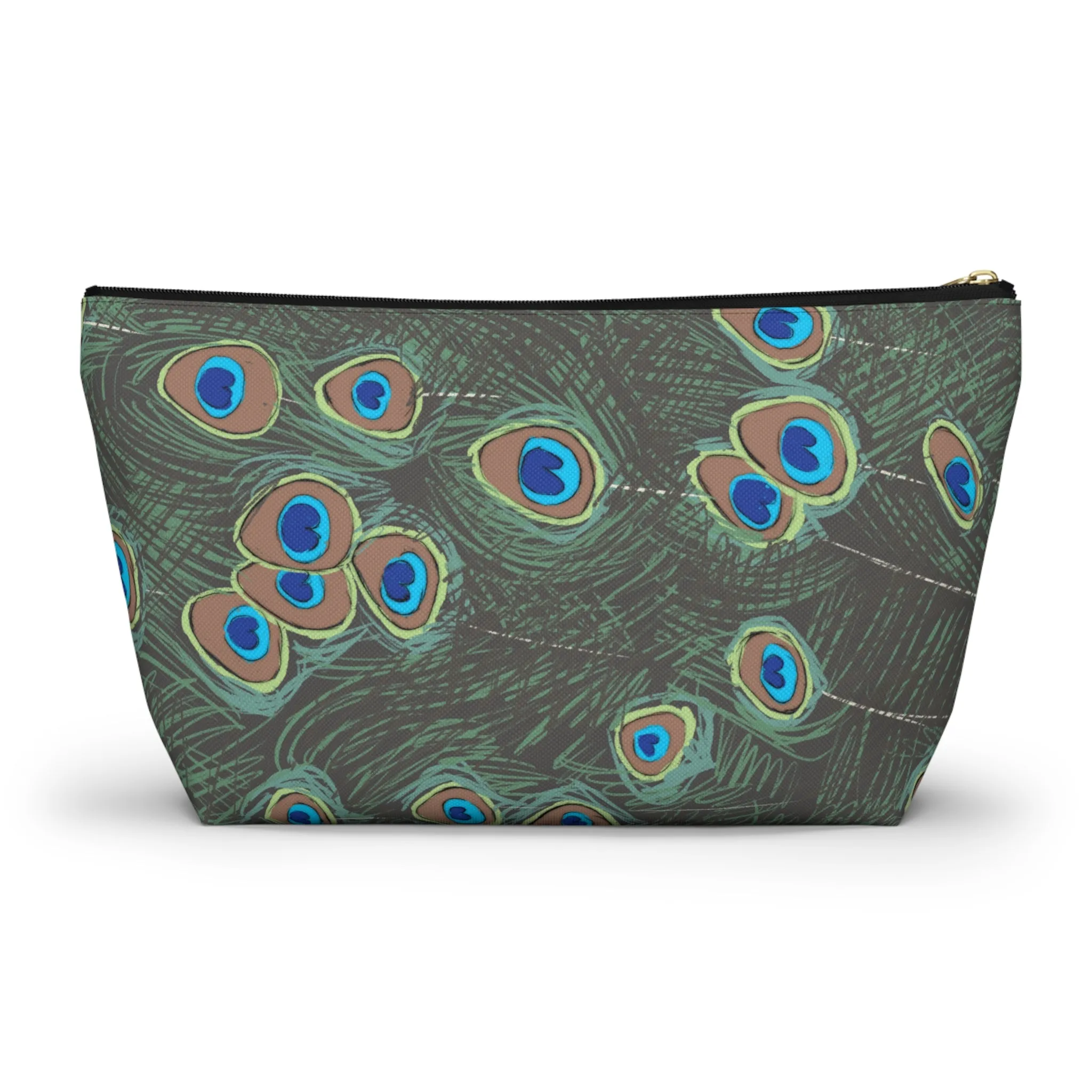 Peacock Accessory Pouch w T-bottom