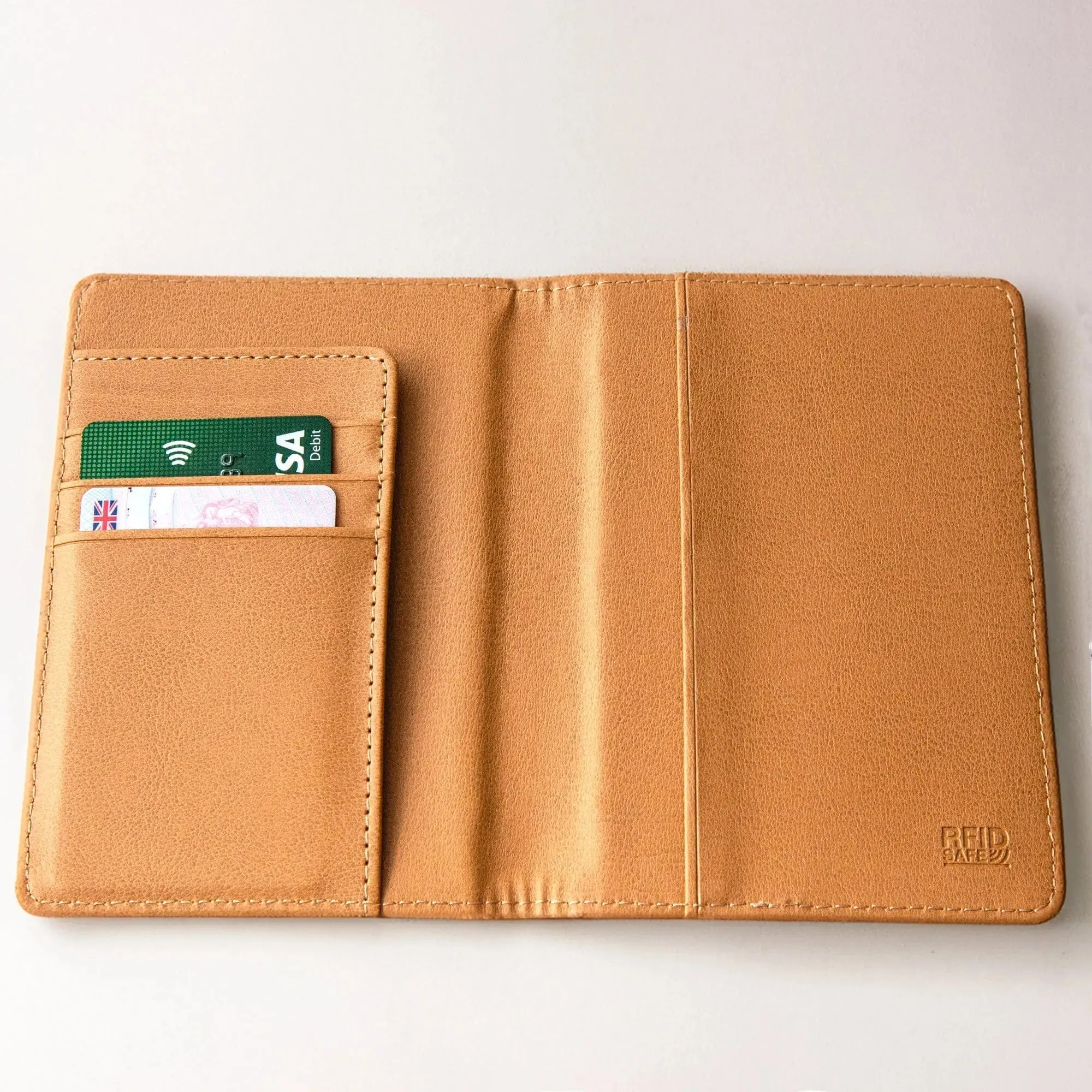 Personalised Natural Cork Passport Holder RFID Blocking