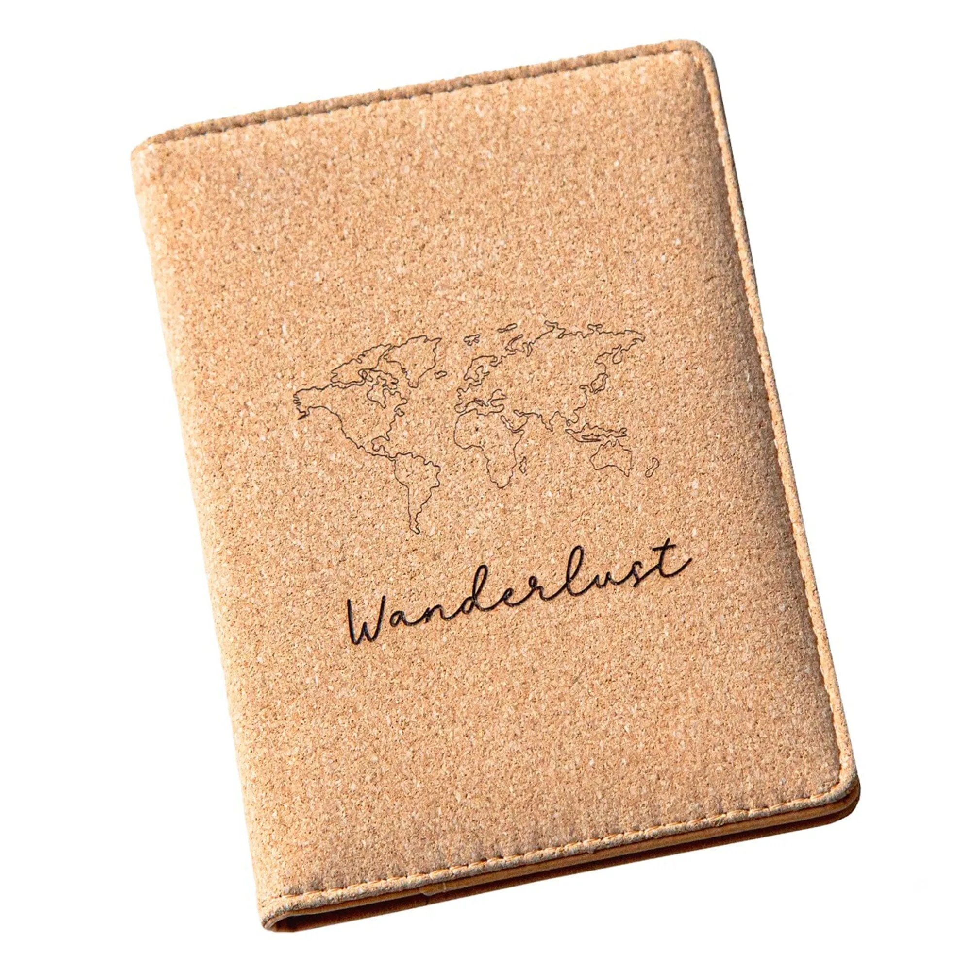 Personalised Natural Cork Passport Holder RFID Blocking