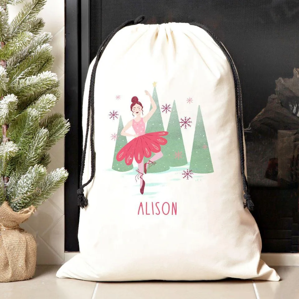 Personalized Girls Jumbo Santa Gift Bags