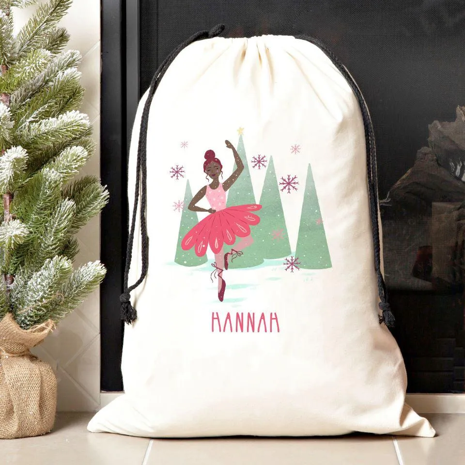 Personalized Girls Jumbo Santa Gift Bags