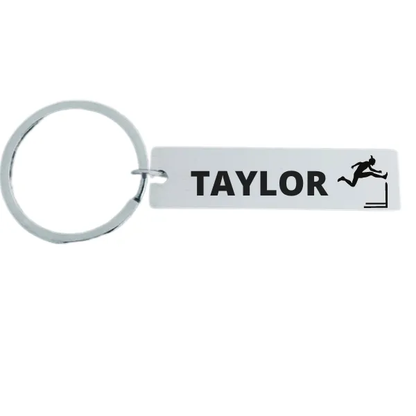 Personalized Track And Field Hurdles Keychain