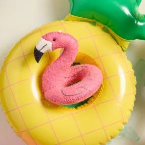 Pink Glow Flamingo Floatie Ornament