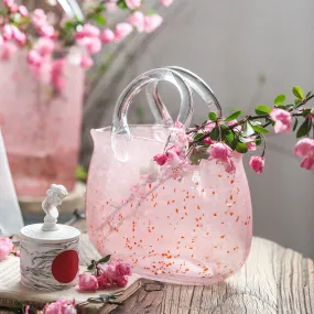 Pink Tote Bag Glass Vase