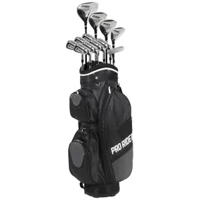 Pro Rider PR1 13-Piece Cart Bag Package Set - Black/Grey