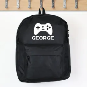 Pure Essence Greetings Personalised Gaming Backpack (Black)