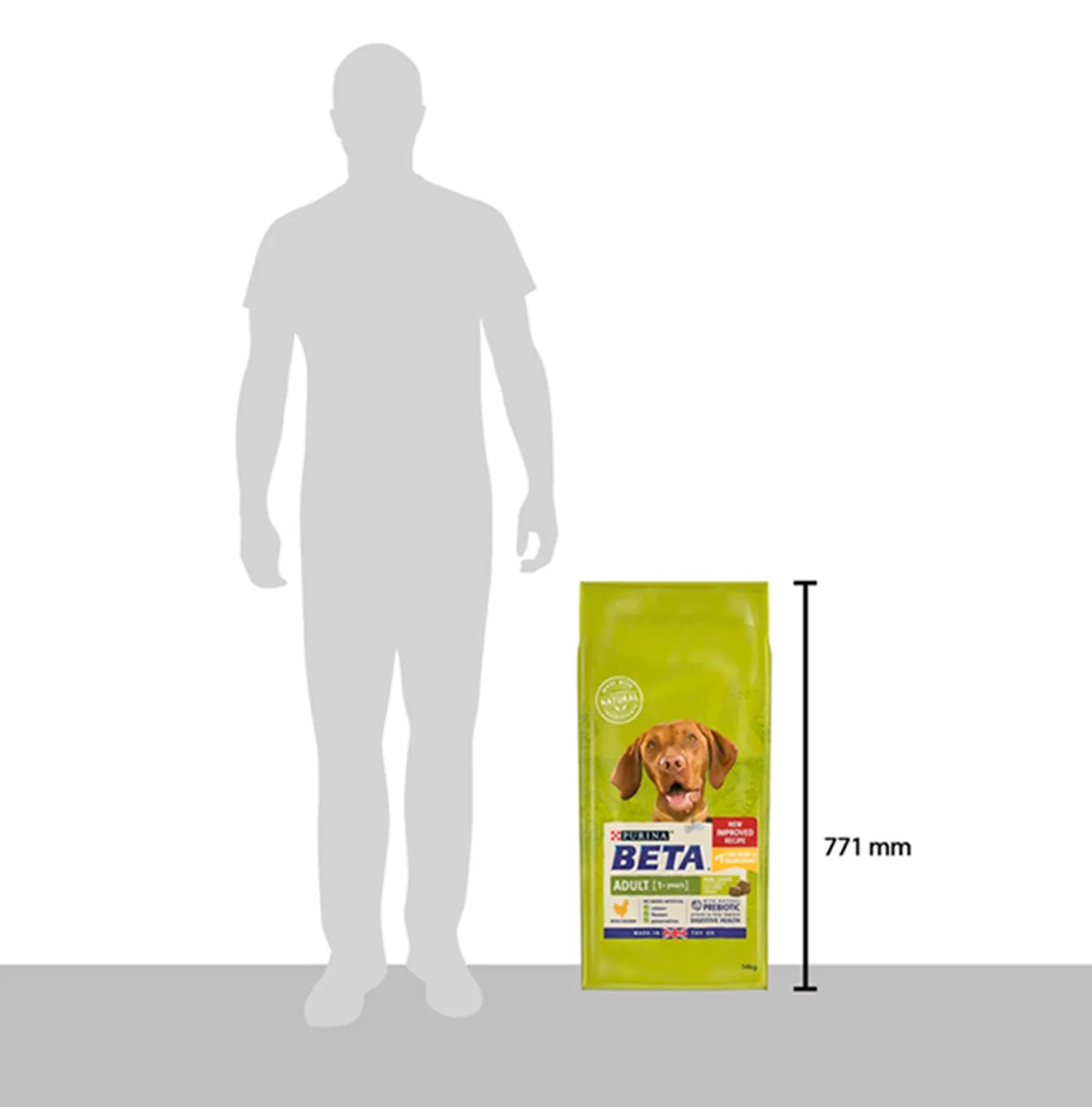 Purina Beta Adult Dry Dog Food with Chicken 14KG