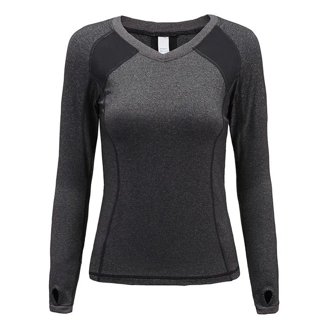 Quick Dry Curve Emphasizing Printed Yoga Long Sleeve Shirt