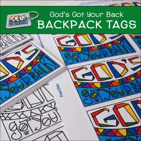 "God's Got Your Back" Backpack Tags