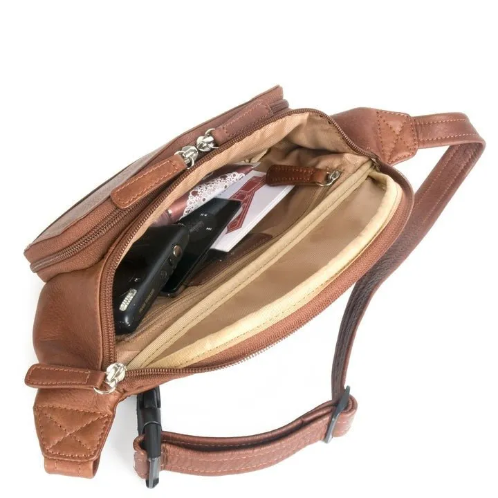 RFID Organizer Waistpack | Brandy