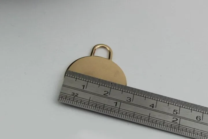 Round Tongue Zipper Pull Bag Hardware Charm Slider Metal Light Gold 1/10 pcs Wholesale Handmade Purse Handbag Making 25mm 1 Inch Supplies