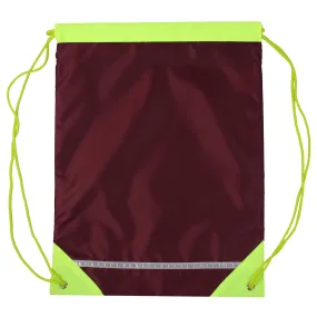 Rucksack Style Gym Bag Hi Viz Maroon