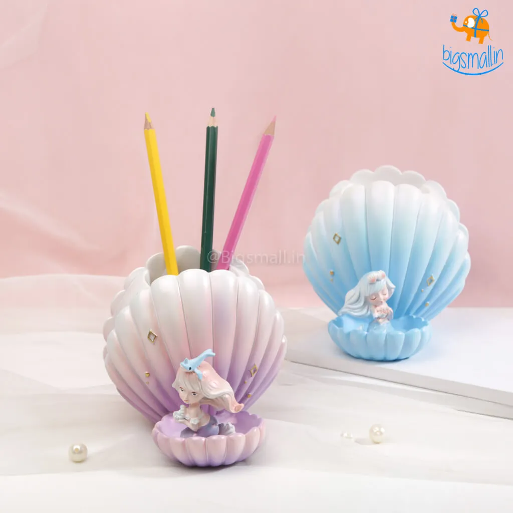 Sea Shell & Mermaid Desk Organizer