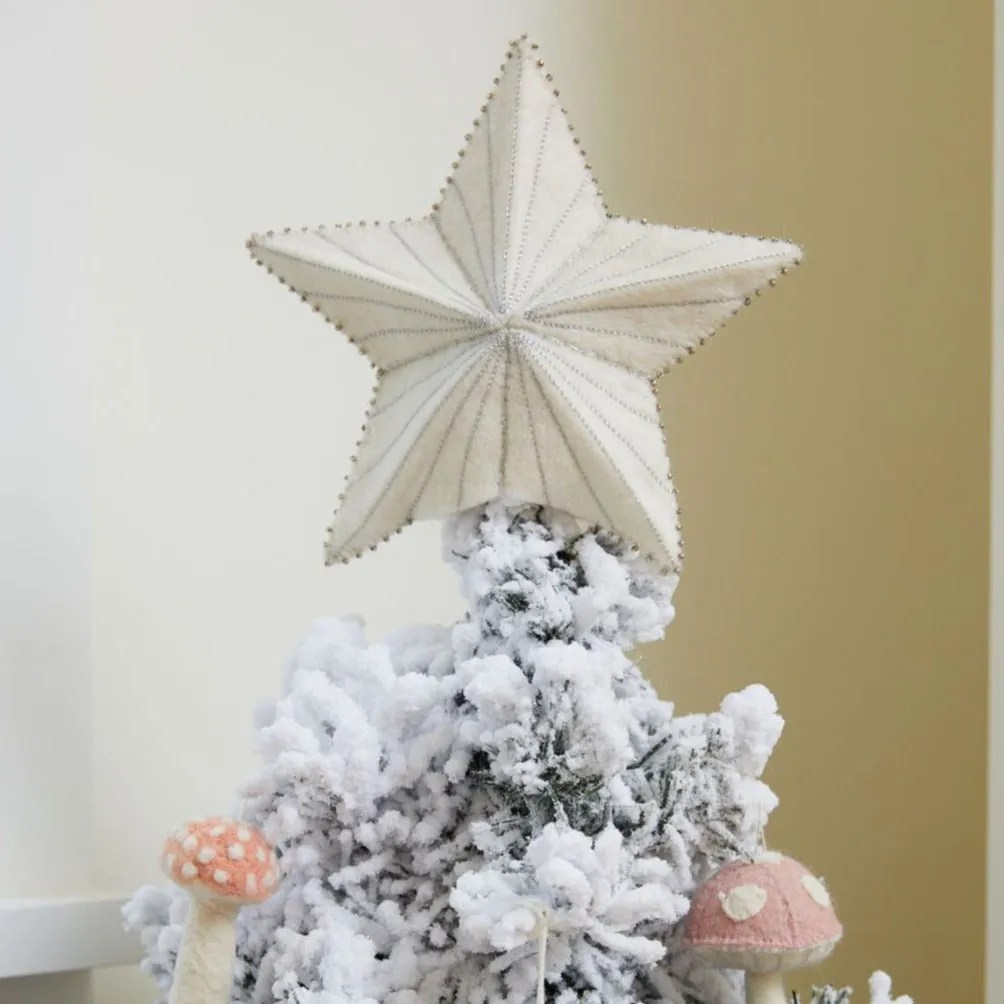 Silver StarBurst Tree Topper Small