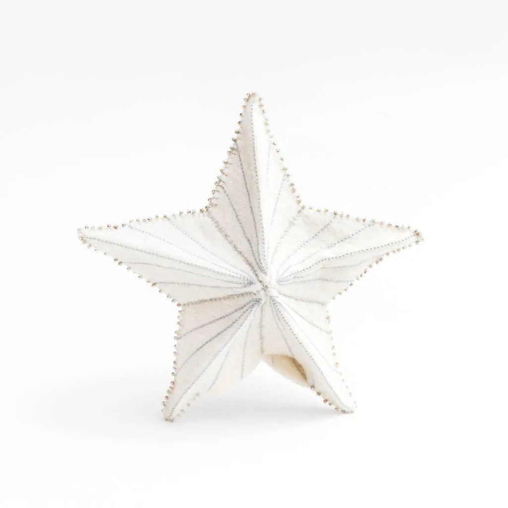 Silver StarBurst Tree Topper Small