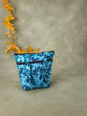 Small Handbag Blue Botanical Prints Design