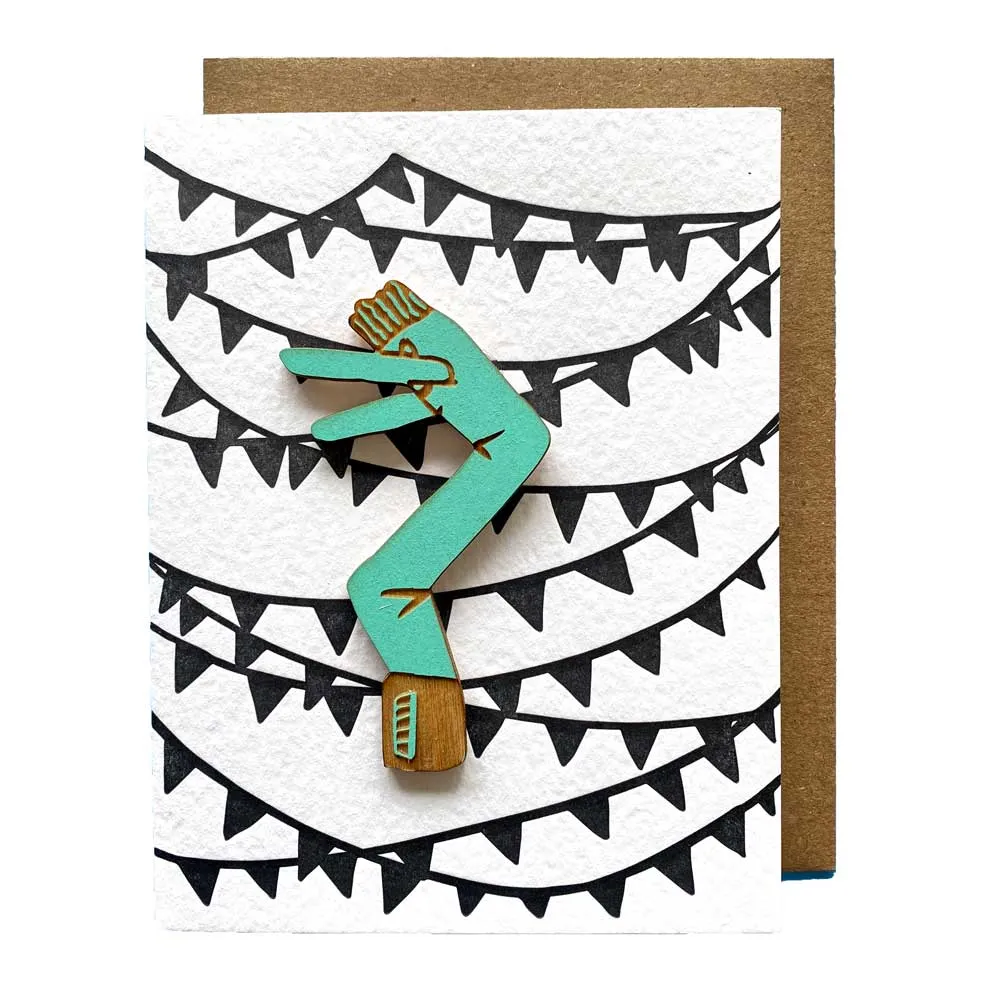 SnowMade - Air Dancer Magnet w/ Letterpres Pennant Card: Lilac