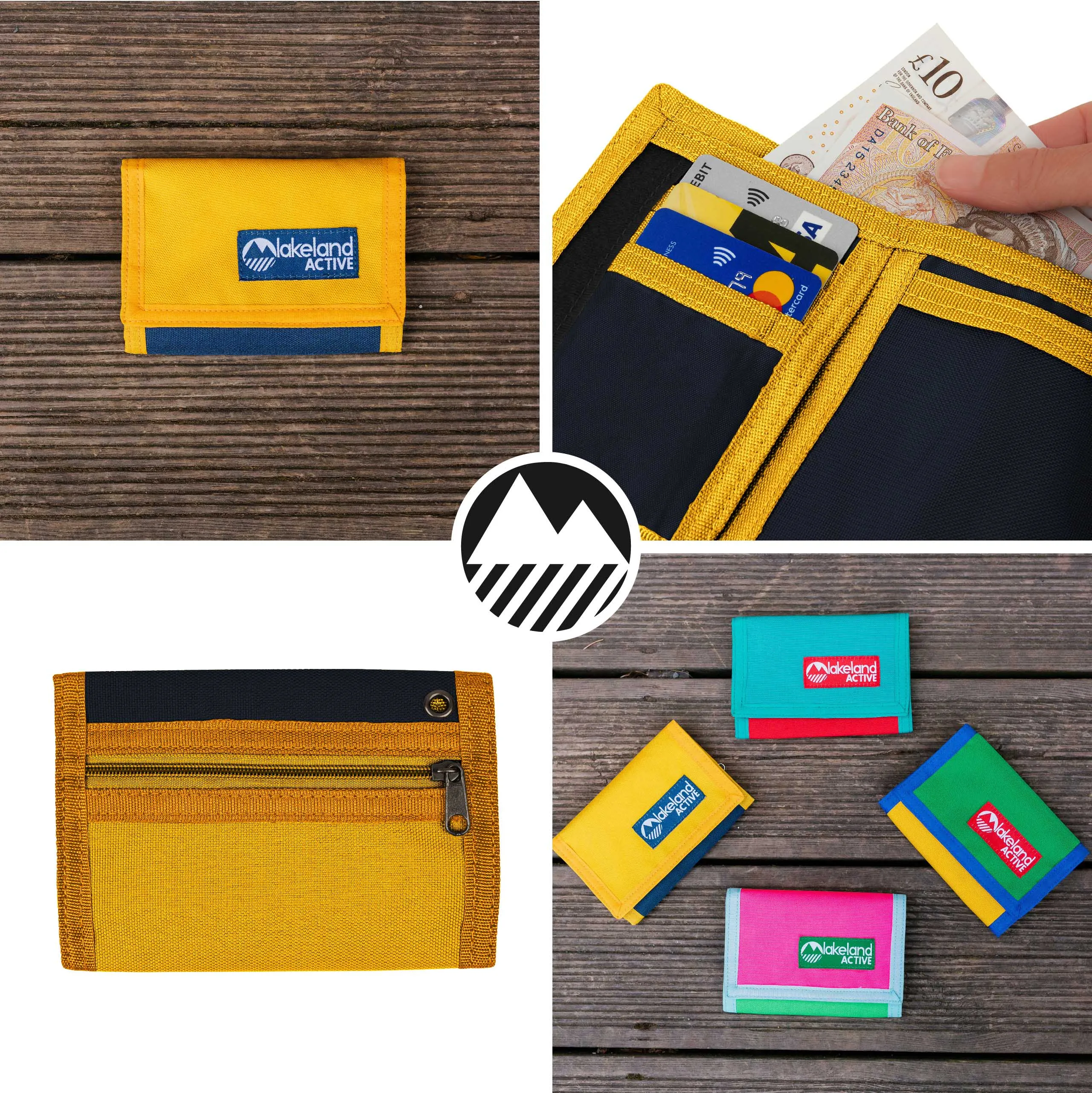 Stowbank Trifold Canvas Wallet - Colourblock