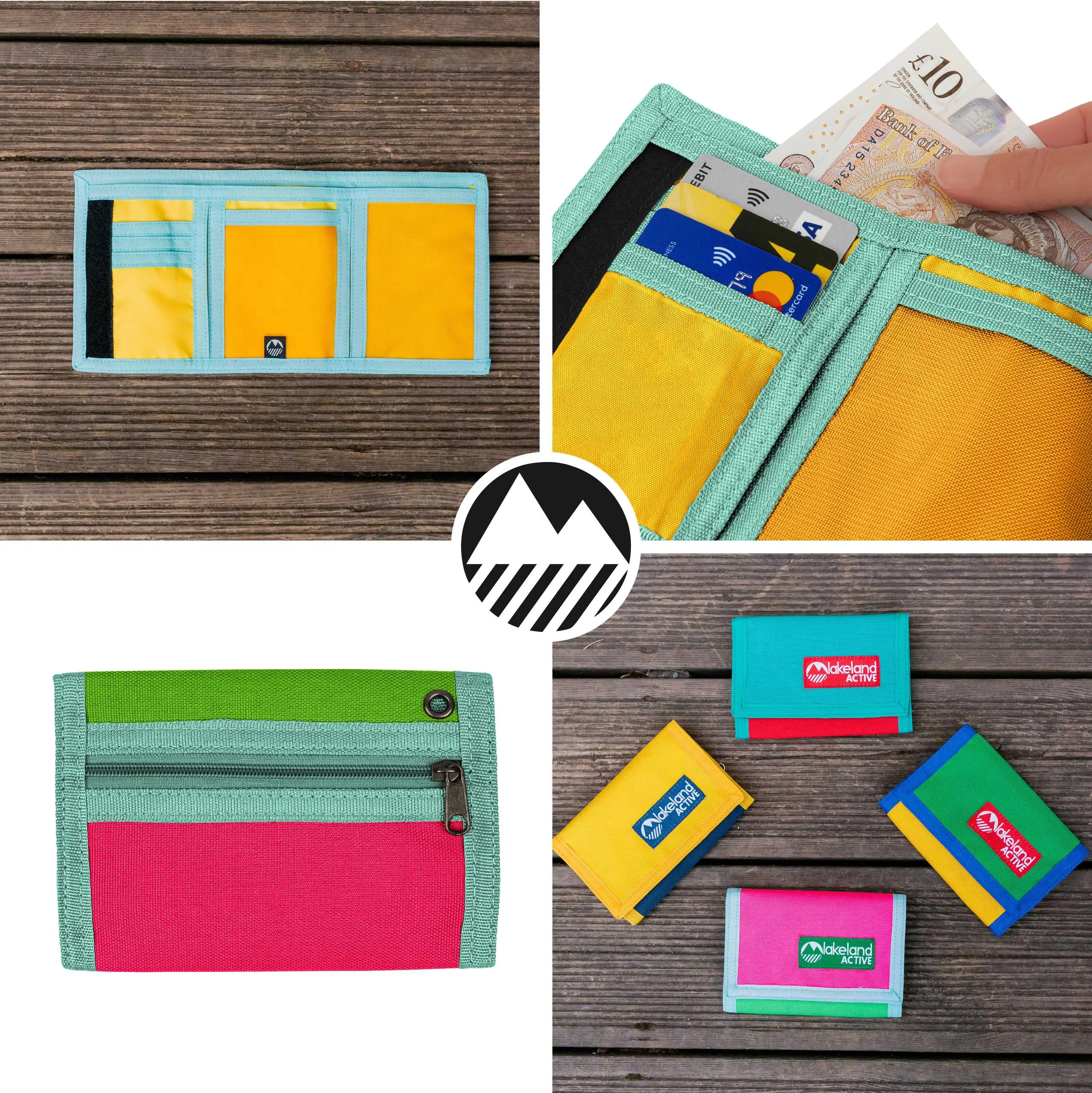 Stowbank Trifold Canvas Wallet - Colourblock