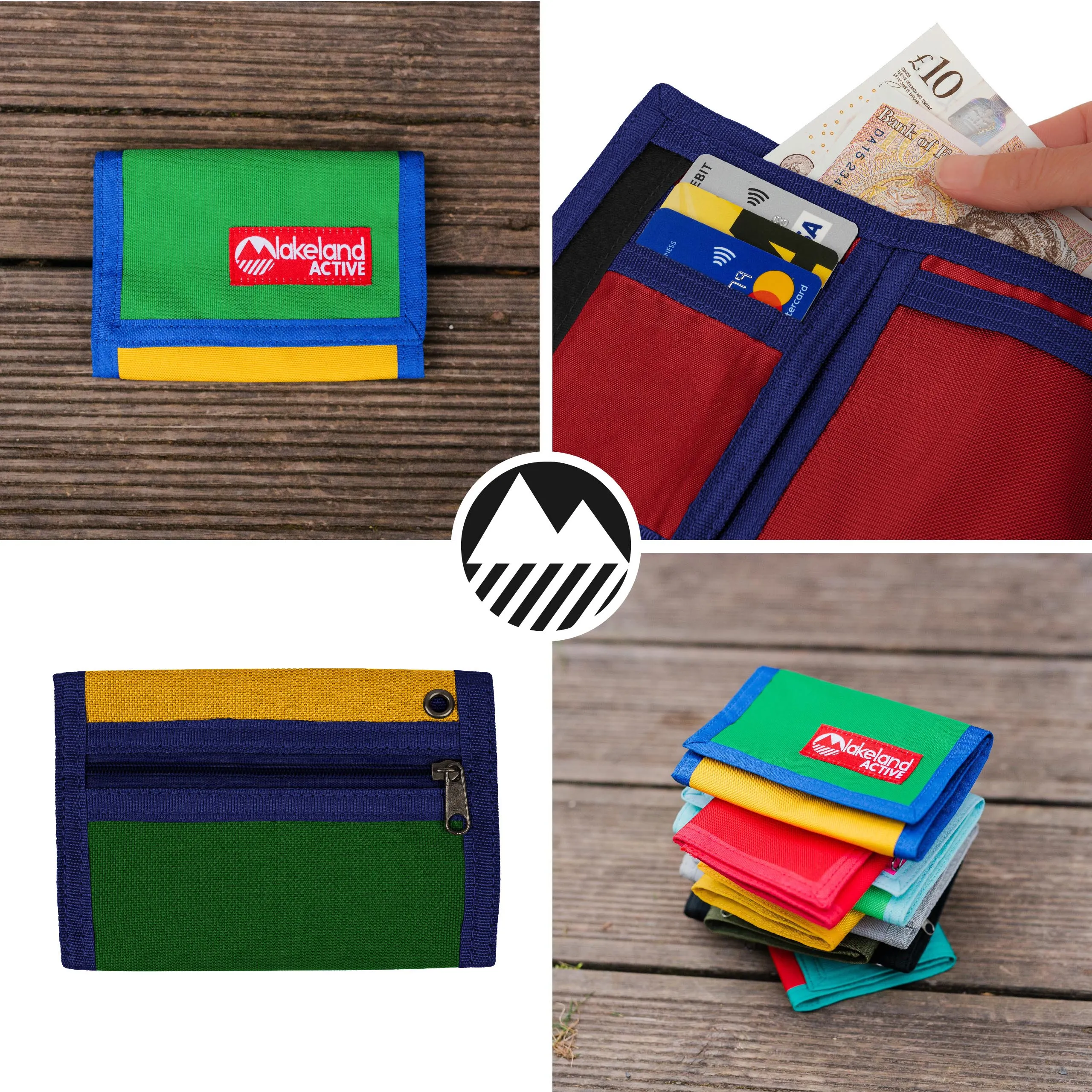 Stowbank Trifold Canvas Wallet - Colourblock