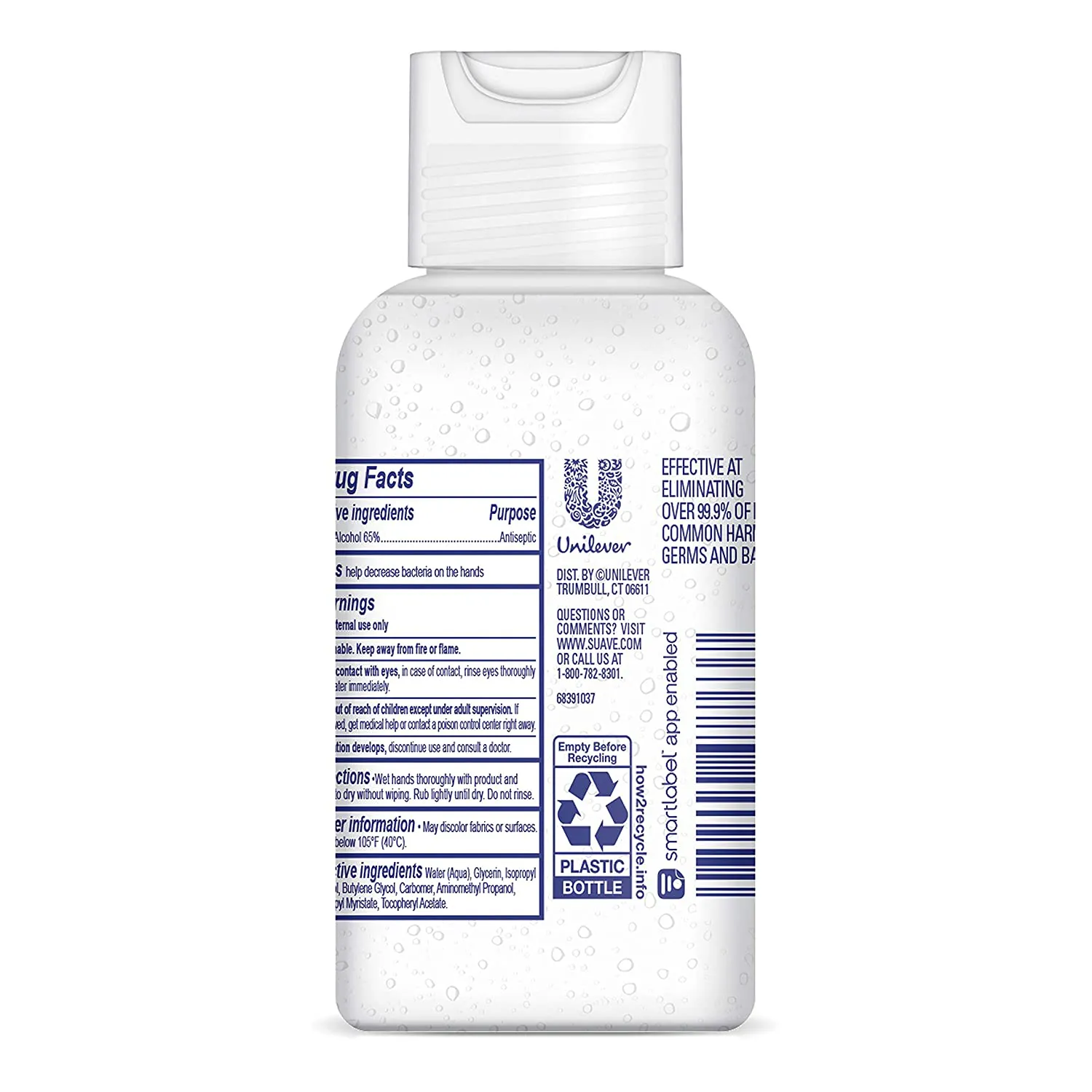 Suave Hand Sanitizer Kills 99.9% of Germs Alcohol Based Antibacterial Hand Sanitizer 2 Oz