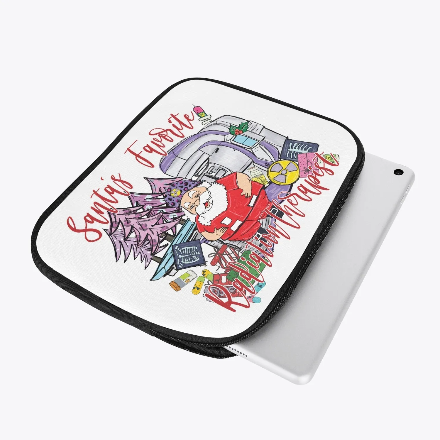 Tablet Sleeve - Santa's Favorite Radiation Therapist, awd-544