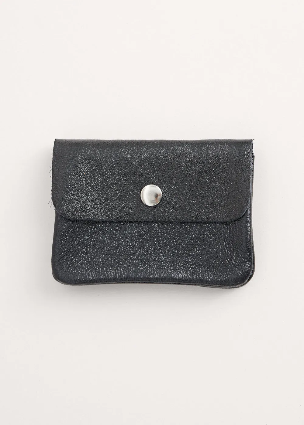 TEAGAN METALLIC COIN PURSE - BLACK