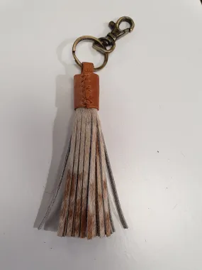 The Design Edge Tassel Cow Leather Keyring