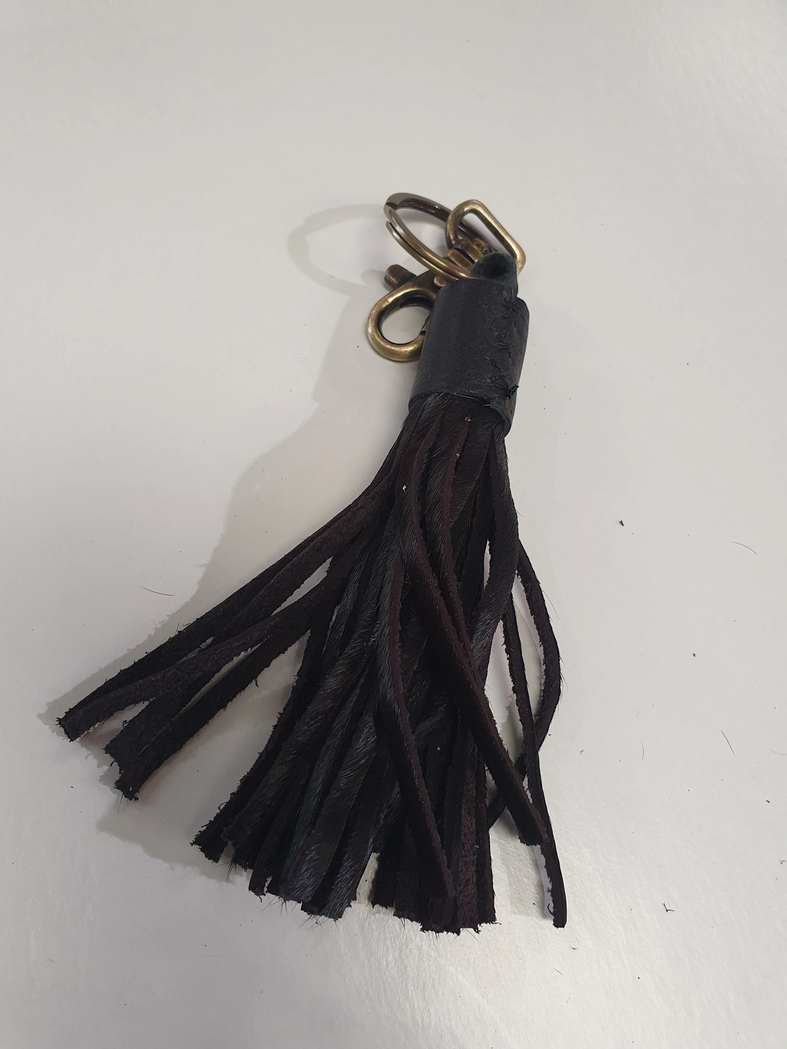 The Design Edge Tassel Cow Leather Keyring