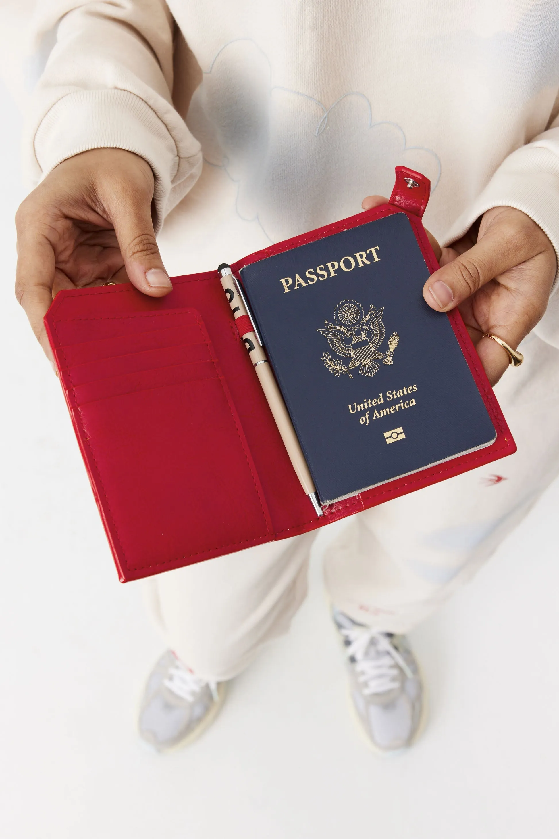 The Passport & Luggage Tag Set in Text Me Red