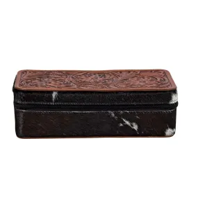 Tilly Bluff Rectangle Hair-on Hide Jewelry Box