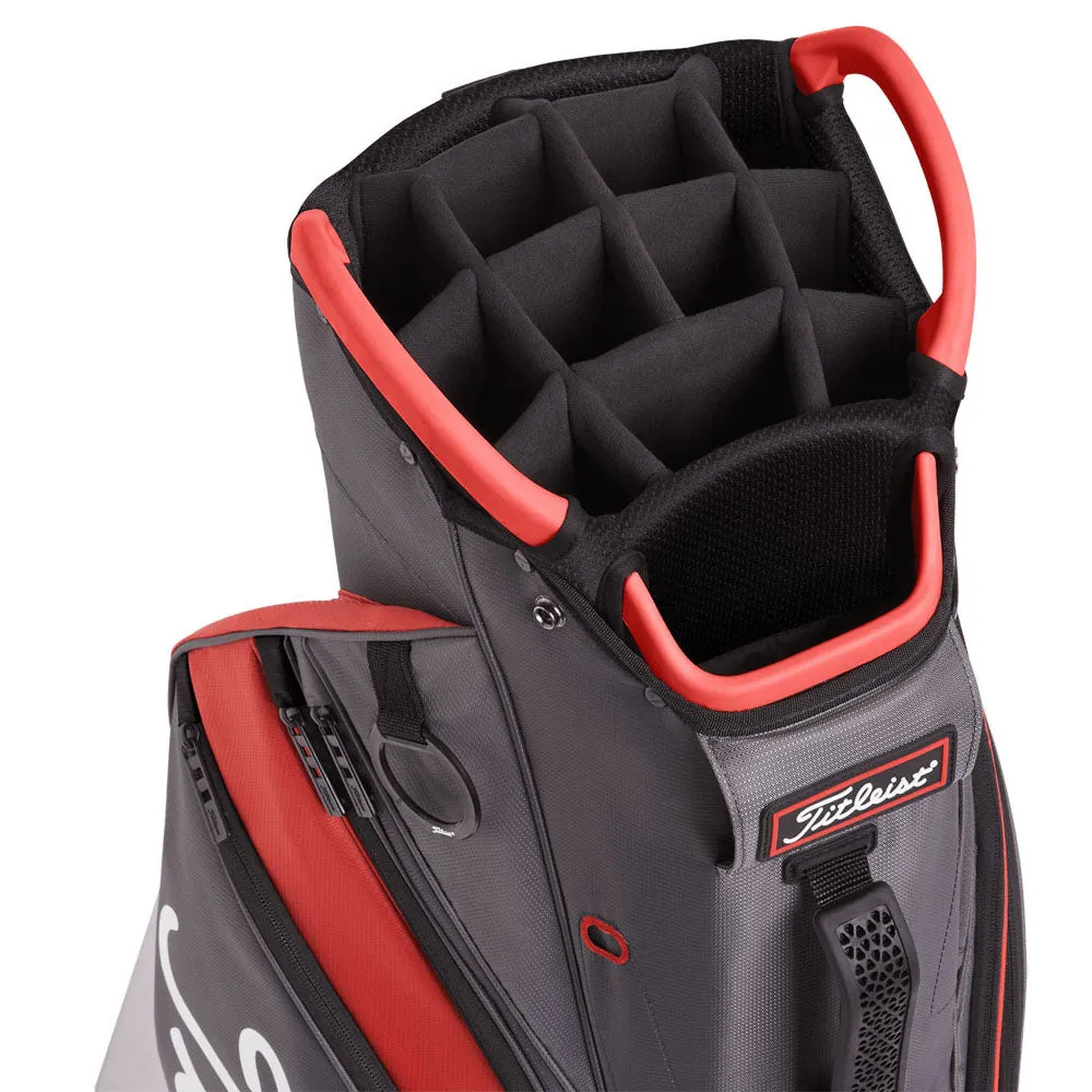 Titleist Cart 14 Lightweight Cart Bag - Graphite/Island Red/Black