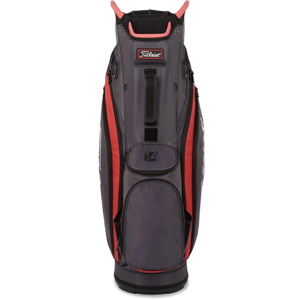 Titleist Cart 14 Lightweight Cart Bag - Graphite/Island Red/Black